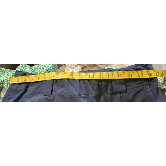 Athleta Navy Blue Womens Straight-Leg Pants Size 12 Lightweight Stretch Fabric - Picture 4 of 7